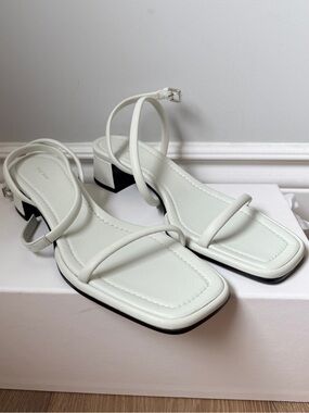 The Row Kate Ankle Strap Leather Sandals in Mint